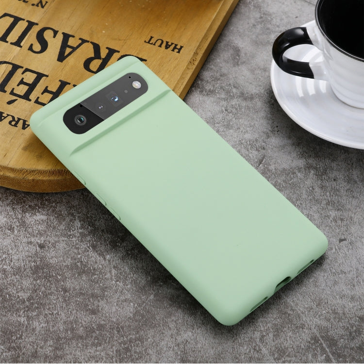 For Google Pixel 6 Pure Color Liquid Silicone Shockproof Full Coverage Case(Green) - Google Cases by PMC TechLife | Online Shopping South Africa | PMC TechLife | Buy Now Pay Later Mobicred