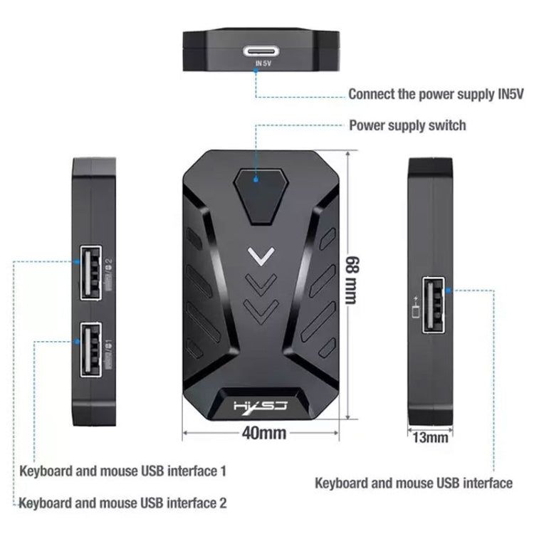 HXSJ V100+J900+P8 One-handed Keyboard + Programming Gaming Mouse + Keyboard Mouse Converter Set - free shipping - PMC TechLife - Order now!