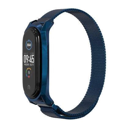 For Xiaomi Mi Band 6 / 5 / 4 / 3 Mijobs Milan Magnetic GT Stainless Steel Watch Band(Blue) - Watch Bands by MIJOBS | Online Shopping South Africa | PMC Jewellery | Buy Now Pay Later Mobicred