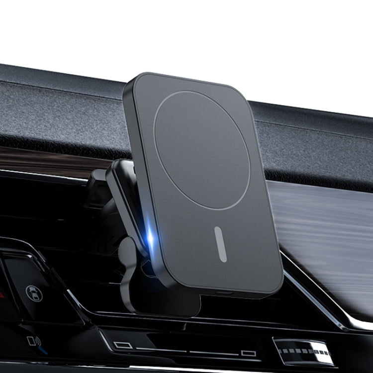 adj-987 15W Magsafe Magnetic Car Air Outlet Wireless Charger with LED Indicator(Black) - Wireless Charger Holders by PMC Jewellery | Online Shopping South Africa | PMC Jewellery