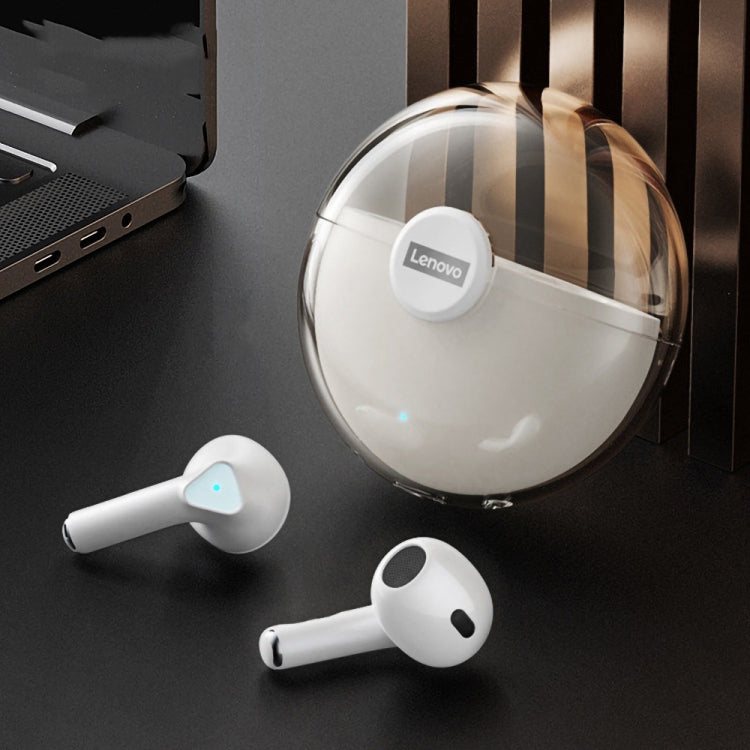 Lenovo LP80 Bluetooth 5.0 True Wireless Noise Reduction Music Bluetooth Earphone(White) - TWS Earphone by Lenovo | Online Shopping South Africa | PMC Jewellery