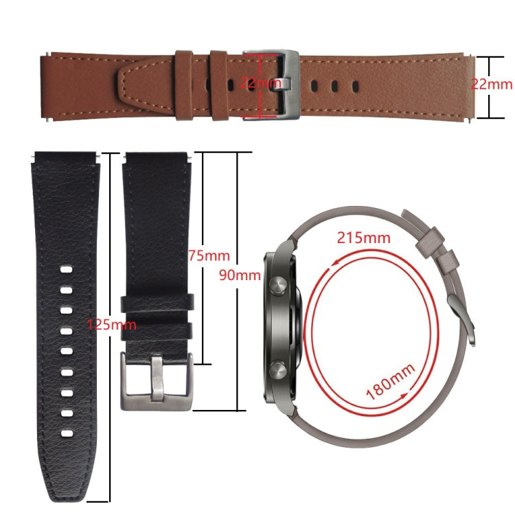 For Huawei Watch GT2 Pro Leather Watch Band(Brown) - Watch Bands by PMC TechLife | Online Shopping South Africa | PMC TechLife | Buy Now Pay Later Mobicred