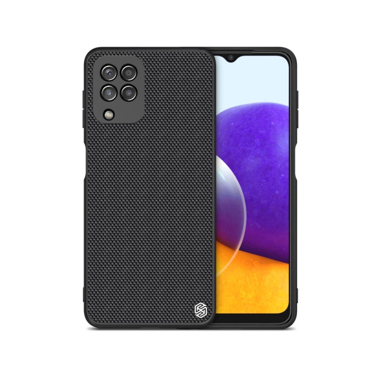 For Samsung Galaxy A22 4G LTE NILLKIN 3D Textured Nylon Fiber TPU Case(Black) - Galaxy Phone Cases by NILLKIN | Online Shopping South Africa | PMC Jewellery