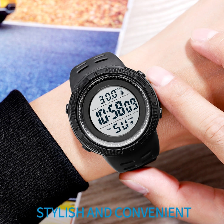 SKMEI 1681 Multifunctional LED Digital Display Luminous Electronic Watch, Support Body / Ambient Temperature Measurement(Blue Black) - LED Digital Watches by SKMEI | Online Shopping South Africa | PMC Jewellery | Buy Now Pay Later Mobicred