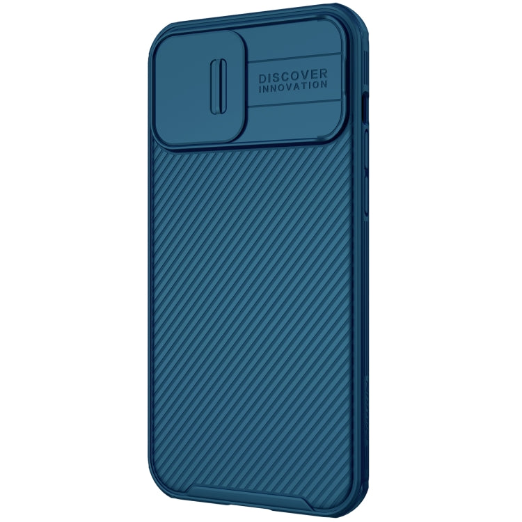 For iPhone 13 Pro NILLKIN Black Mirror Pro Series Camshield Full Coverage Dust-proof Scratch Resistant Phone Case (Blue) - iPhone 13 Pro Cases by NILLKIN | Online Shopping South Africa | PMC Jewellery