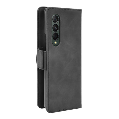 For Samsung Galaxy Z Fold3 5G Skin Feel Calf Pattern Horizontal Flip Leather Case with Holder & Card Slots & Photo Frame(Black) - Galaxy Phone Cases by GKK | Online Shopping South Africa | PMC Jewellery | Buy Now Pay Later Mobicred