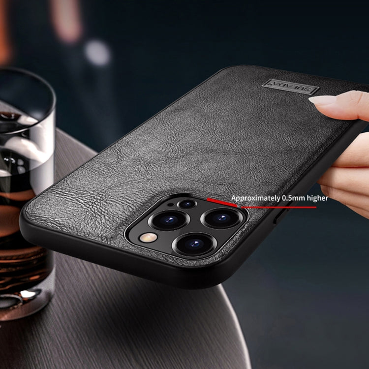 For iPhone 13 Pro SULADA Shockproof TPU + Handmade Leather Protective Case (Brown) - iPhone 13 Pro Cases by SULADA | Online Shopping South Africa | PMC TechLife | Buy Now Pay Later Mobicred