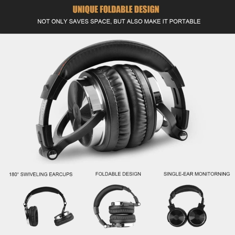 OneOdio Pro-10 Head-mounted Noise Reduction Wired Headphone with Microphone, Color:Grey Khaki - Multimedia Headset by OneOdio | Online Shopping South Africa | PMC Jewellery