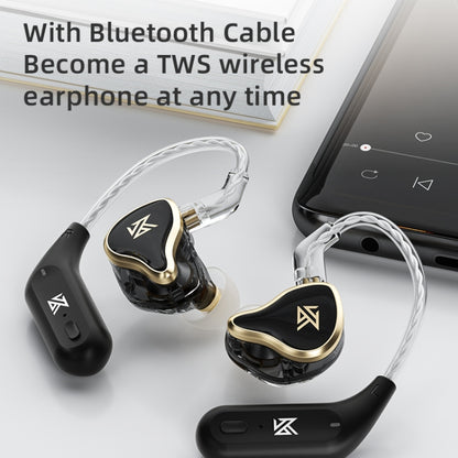 KZ ZAS 16-unit Ring Iron In-ear Wired Earphone, Mic Version(Black) - In Ear Wired Earphone by KZ | Online Shopping South Africa | PMC Jewellery | Buy Now Pay Later Mobicred