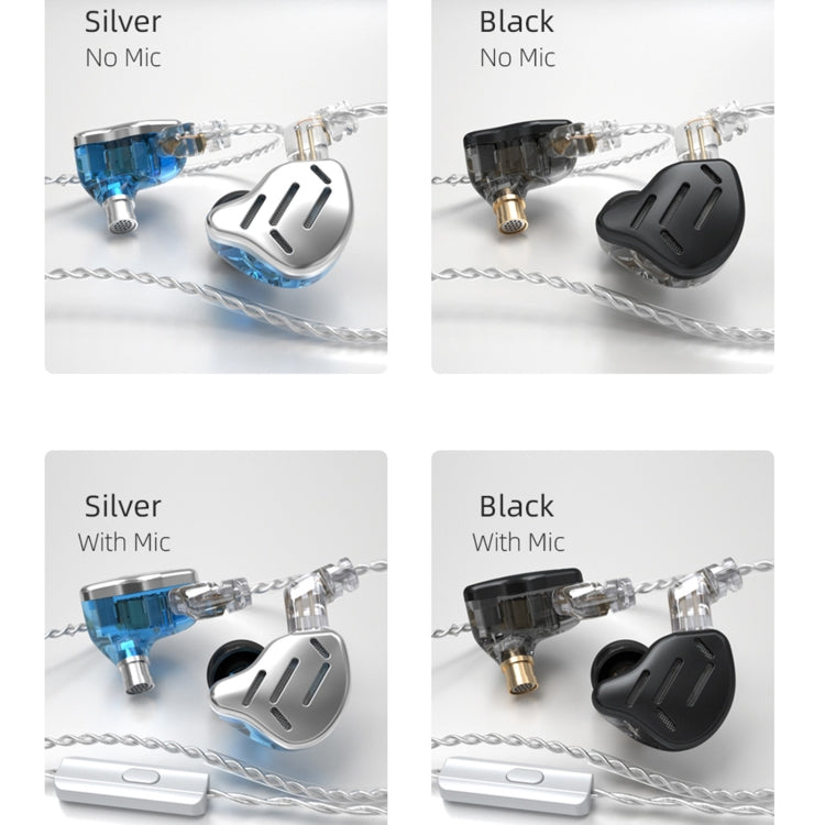 KZ ZAX 16-unit Ring Iron Sport Gaming In-ear Wired Earphone, Mic Version(Black) - free shipping - PMC TechLife - Order now!