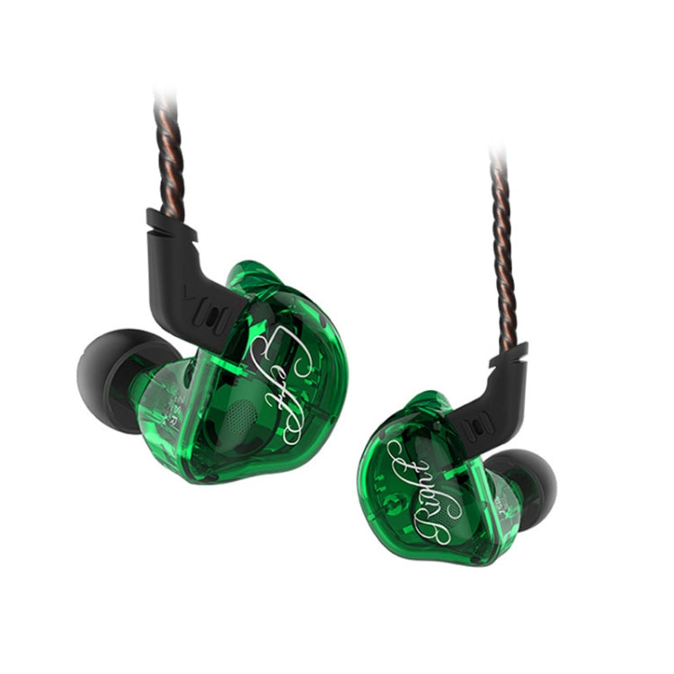 KZ ZSR 6-unit Ring Iron In-ear Wired Earphone, Standard Version(Green) - In Ear Wired Earphone by KZ | Online Shopping South Africa | PMC Jewellery | Buy Now Pay Later Mobicred