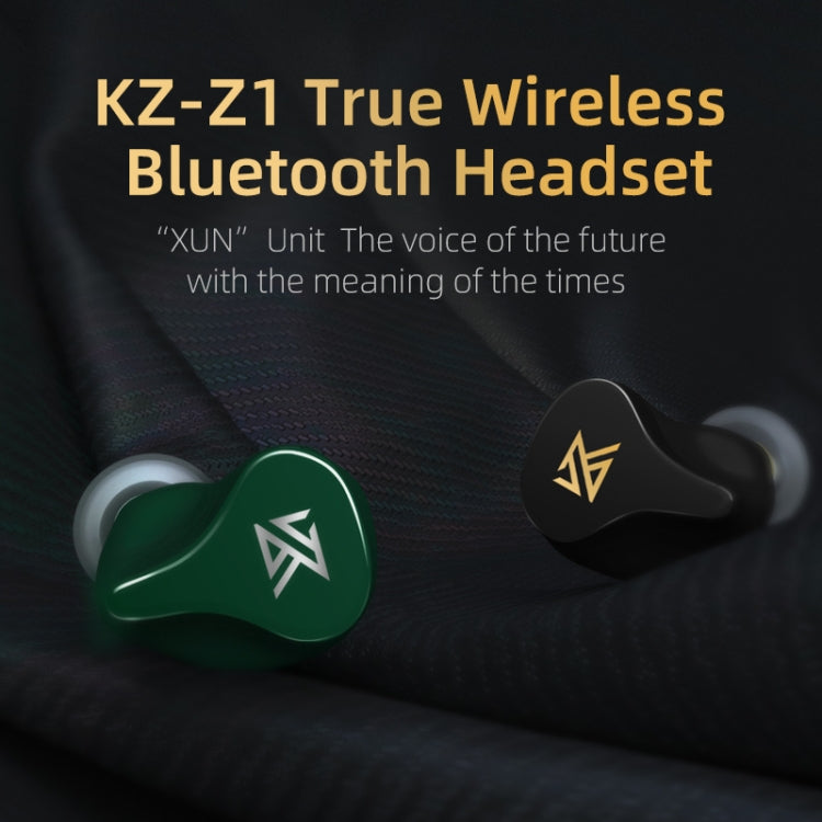 KZ Z1 1DD Dynamic True Wireless Bluetooth 5.0 Sports In-ear Earphone(Black) - In Ear Wired Earphone by KZ | Online Shopping South Africa | PMC Jewellery