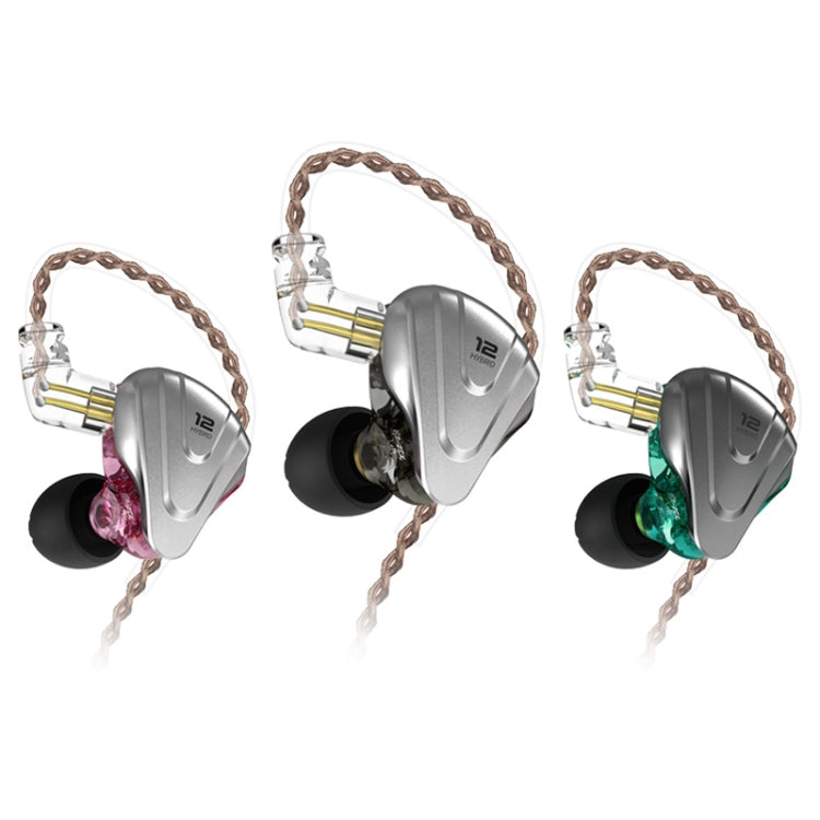 KZ ZSX 12-unit Ring Iron Metal Gaming In-ear Wired Earphone, Standard Version(Black) - In Ear Wired Earphone by KZ | Online Shopping South Africa | PMC Jewellery