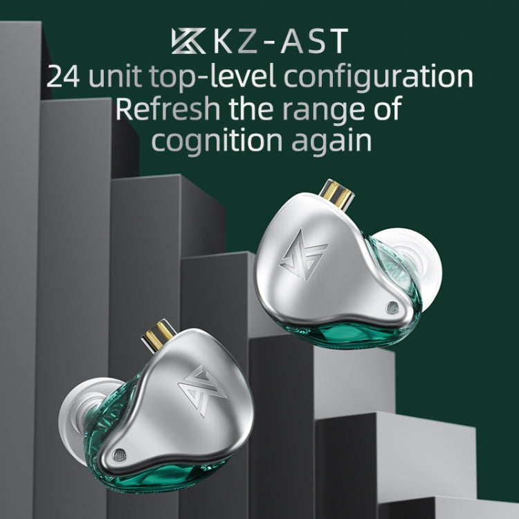 KZ AST 24-unit Balance Armature Monitor HiFi In-Ear Wired Earphone With Mic(Black) - In Ear Wired Earphone by KZ | Online Shopping South Africa | PMC Jewellery