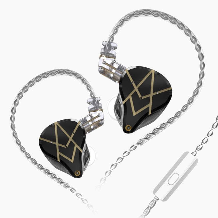 KZ ASX 20-unit Balance Armature Monitor HiFi In-Ear Wired Earphone With Mic(Black) - In Ear Wired Earphone by KZ | Online Shopping South Africa | PMC Jewellery