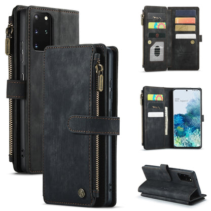 For Samsung Galaxy S20+ 5G CaseMe-C30 PU + TPU Multifunctional Horizontal Flip Leather Case with Holder & Card Slot & Wallet & Zipper Pocket(Black) - Galaxy Phone Cases by CaseMe | Online Shopping South Africa | PMC Jewellery | Buy Now Pay Later Mobicred