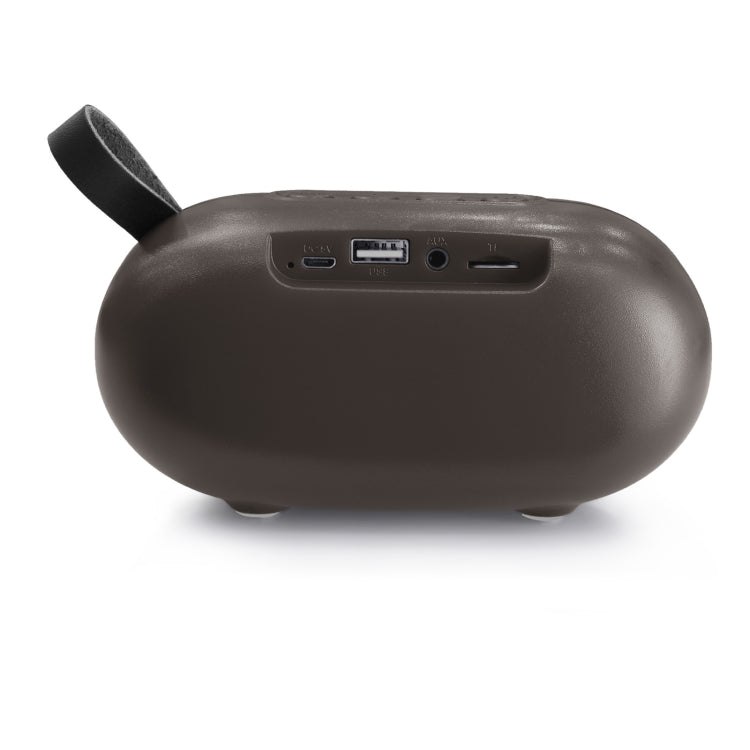 New Rixing NR-105 Mini TWS Metal Bluetooth Speaker Support Hands-free Call / FM(Brown) - Mini Speaker by New Rixing | Online Shopping South Africa | PMC Jewellery