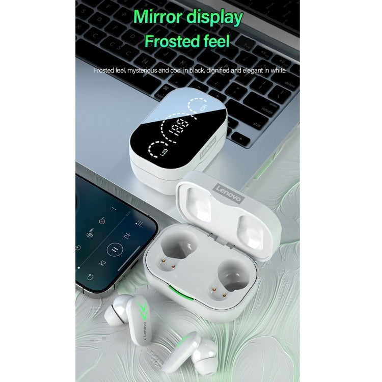 Lenovo XT82 Bluetooth 5.1 Mirror Display Gaming Wireless Bluetooth Earphone(White) - Bluetooth Earphone by Lenovo | Online Shopping South Africa | PMC Jewellery