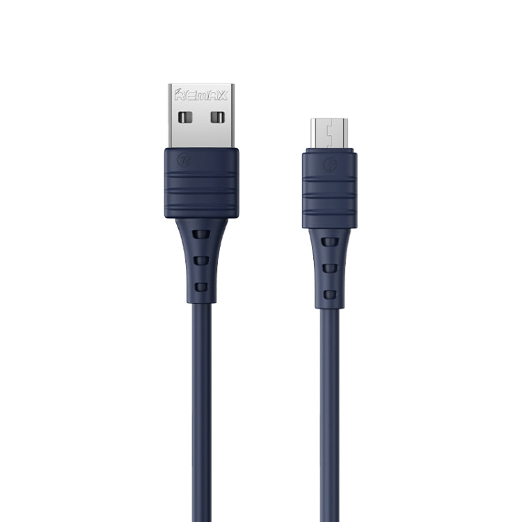 REMAX RC-179m  2.4A Micro USB High Elastic TPE Fast Charging Data Cable, Length: 1m(Blue) - Micro USB Cable by REMAX | Online Shopping South Africa | PMC TechLife | Buy Now Pay Later Mobicred