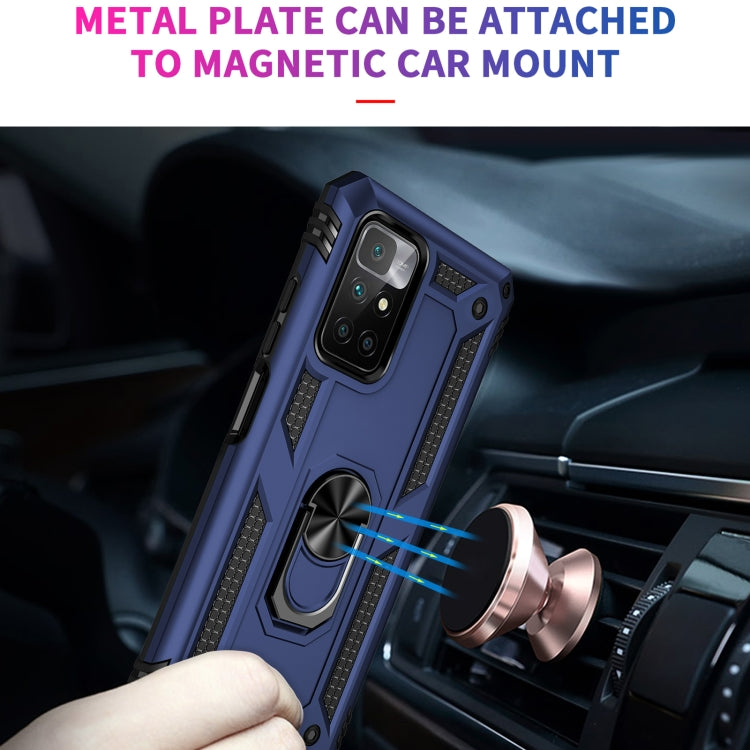 For Xiaomi Redmi 10 Shockproof TPU + PC Phone Case with 360 Degree Rotating Holder(Blue) - Xiaomi Cases by PMC Jewellery | Online Shopping South Africa | PMC Jewellery