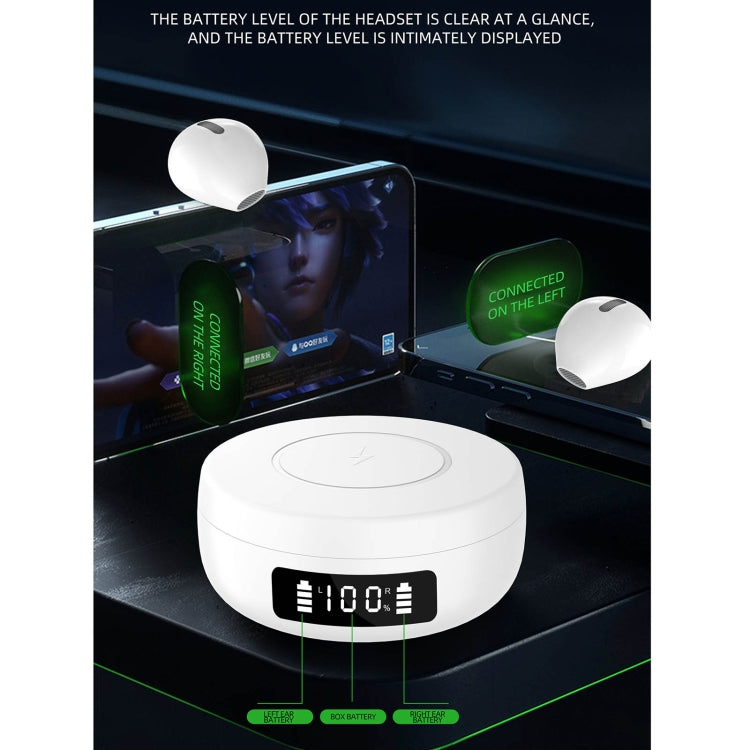 X6WS Mini Noise Reduction Digital Display TWS Wireless Bluetooth Earphone(White) - TWS Earphone by PMC TechLife | Online Shopping South Africa | PMC TechLife