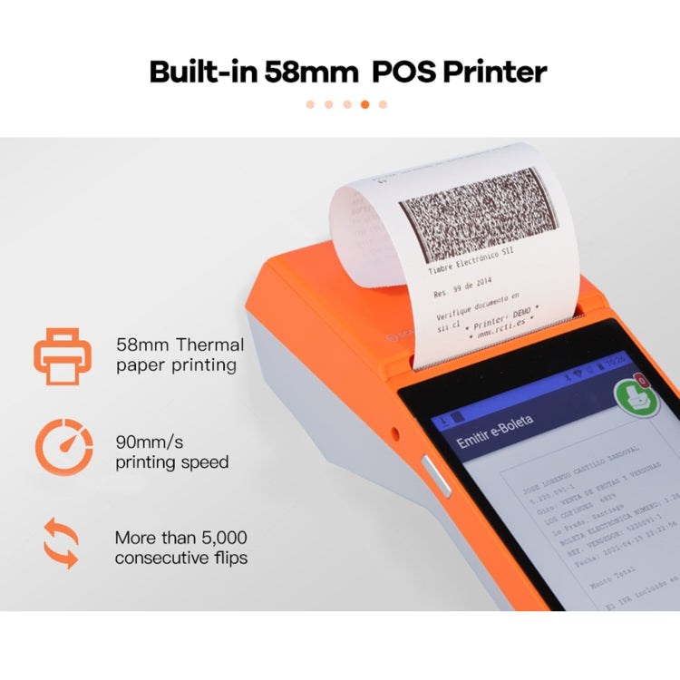 SGT-SP01 5.5 inch HD Screen Handheld POS Receipt Printer, Basic Version, EU Plug(Blue) - Receipt Printers by PMC TechLife | Online Shopping South Africa | PMC TechLife | Buy Now Pay Later Mobicred