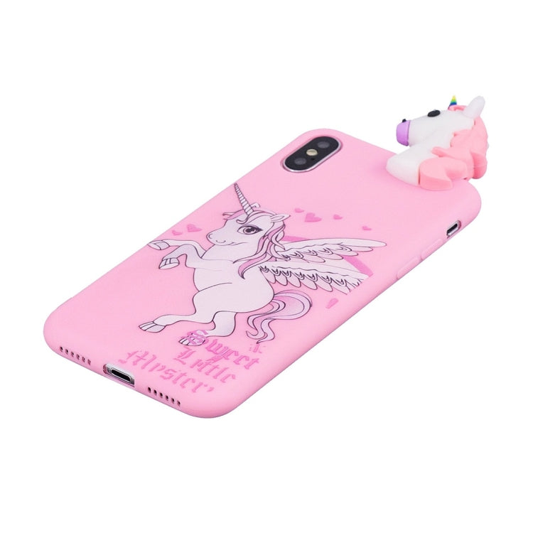 For iPhone X / XS Shockproof Cartoon TPU Protective Case(Unicorn) - More iPhone Cases by PMC Jewellery | Online Shopping South Africa | PMC Jewellery