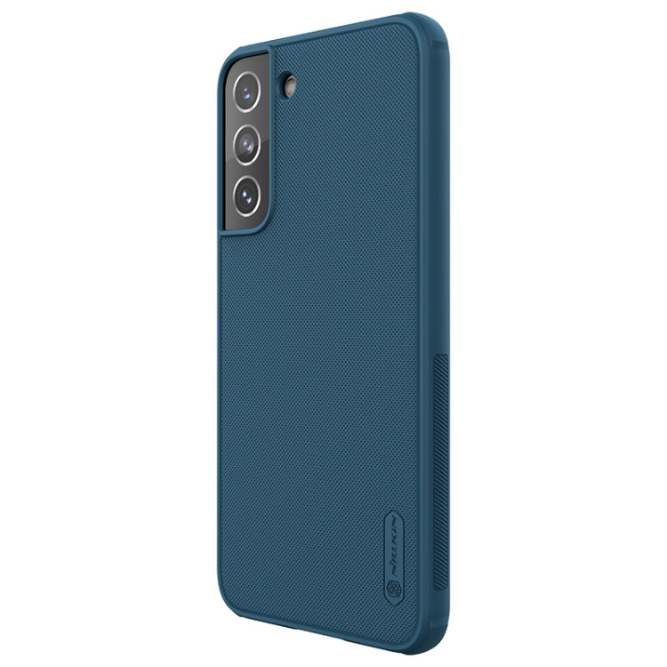 For Samsung Galaxy S22 5G NILLKIN Super Frosted Shield Pro PC + TPU Phone Case(Blue) - Galaxy S22 5G Cases by NILLKIN | Online Shopping South Africa | PMC Jewellery