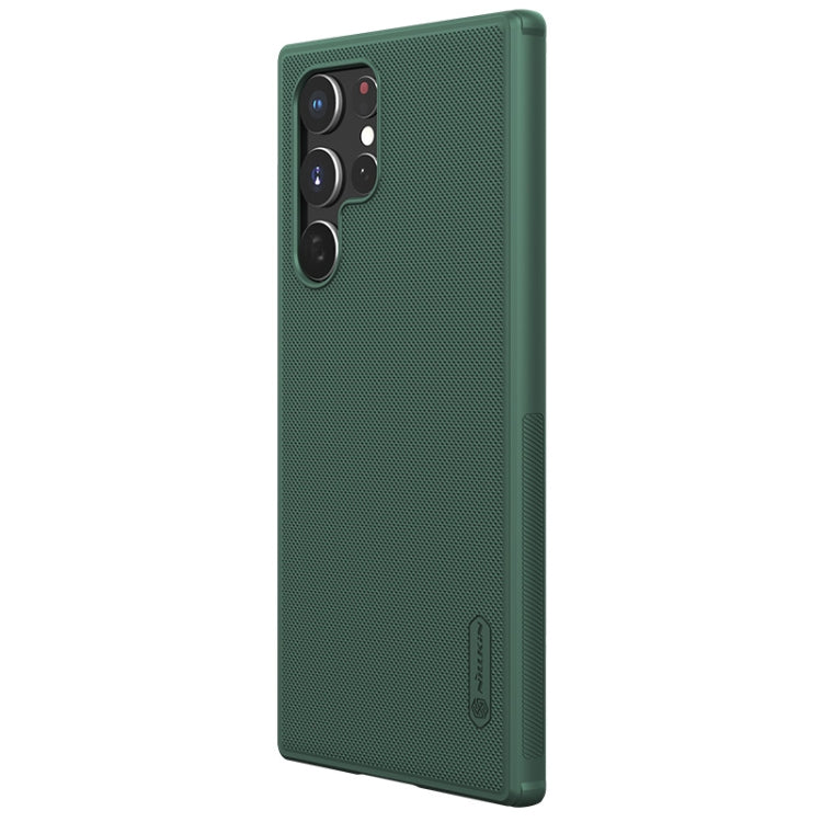 For Samsung Galaxy S22 Ultra 5G NILLKIN Super Frosted Shield Pro PC + TPU Phone Case(Green) - Galaxy S22 Ultra 5G Cases by NILLKIN | Online Shopping South Africa | PMC Jewellery