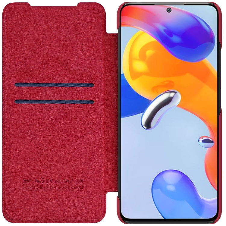 For Xiaomi Redmi Note 11 Pro Global / 11 Pro 5G Global / 11 Pro+ 5G India / 11E Pro 5G NILLKIN QIN Series Pro Crazy Horse Texture Leather Case(Red) - Redmi Note 11 Pro Case by NILLKIN | Online Shopping South Africa | PMC Jewellery