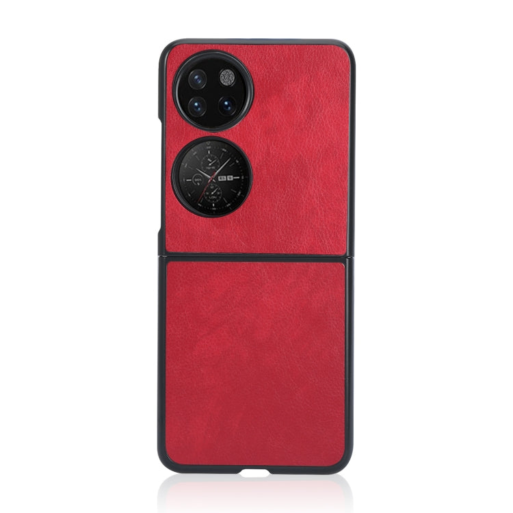 For Huawei P50 Pocket Lychee Texture Folding Phone Case(Red) - Huawei Cases by PMC TechLife | Online Shopping South Africa | PMC TechLife | Buy Now Pay Later Mobicred