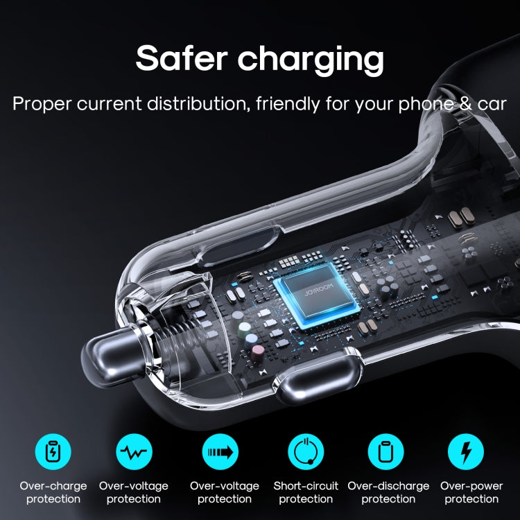 JOYROOM JR-CL09 45W PD+QC 3.0+Dual USB 4 Ports Fast Charging Car Charger(Black) - Car Charger by JOYROOM | Online Shopping South Africa | PMC Jewellery