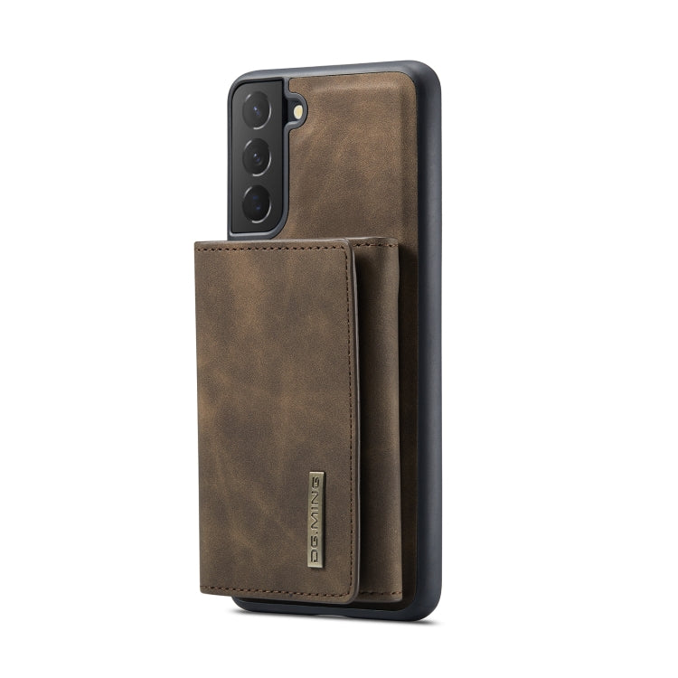 For Samsung Galaxy S22 5G DG.MING M1 Series 3-Fold Multi Card Wallet Phone Case(Coffee) - Galaxy S22 5G Cases by DG.MING | Online Shopping South Africa | PMC Jewellery | Buy Now Pay Later Mobicred