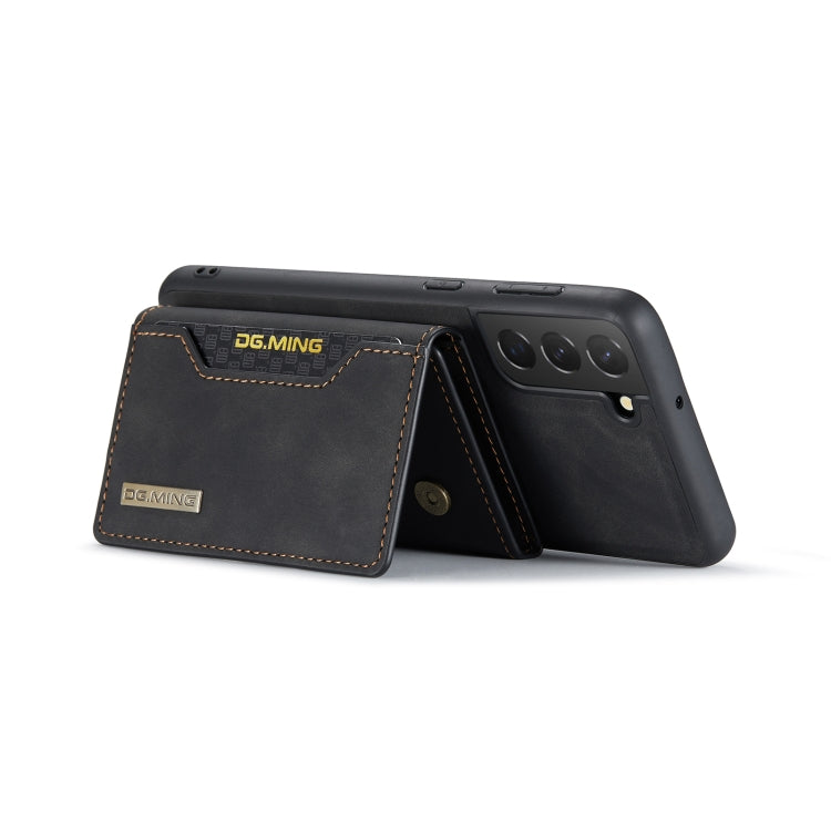 For Samsung Galaxy S22 5G DG.MING M2 Series 3-Fold Multi Card Bag Back Cover Phone Case(Black) - Galaxy S22 5G Cases by DG.MING | Online Shopping South Africa | PMC Jewellery | Buy Now Pay Later Mobicred