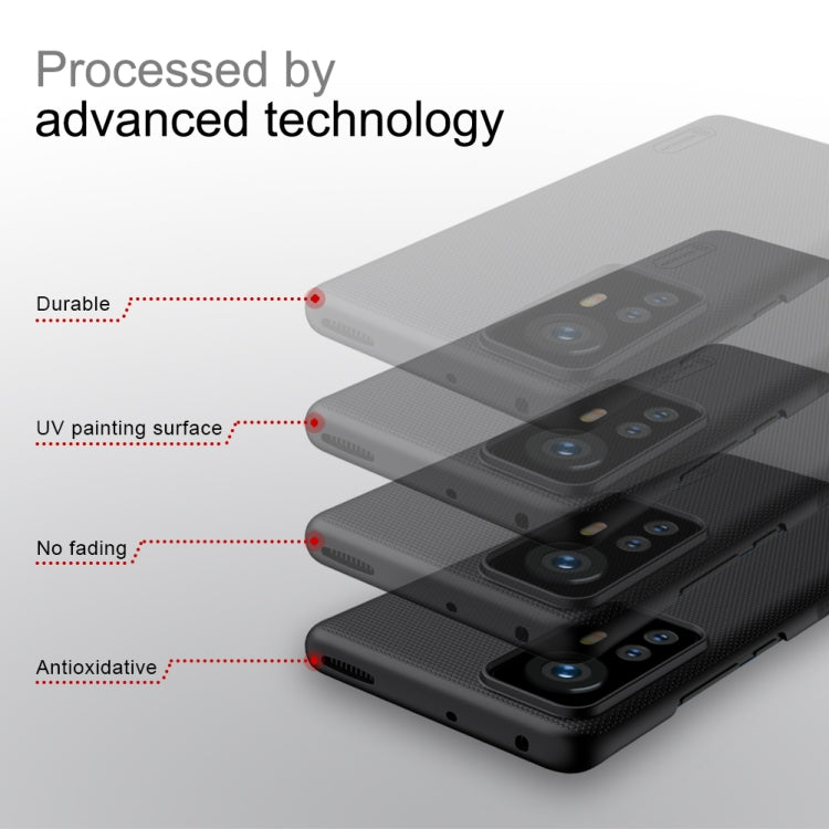For Xiaomi 12 / 12X NILLKIN Frosted PC Phone Case(Black) - Xiaomi Cases by NILLKIN | Online Shopping South Africa | PMC TechLife | Buy Now Pay Later Mobicred