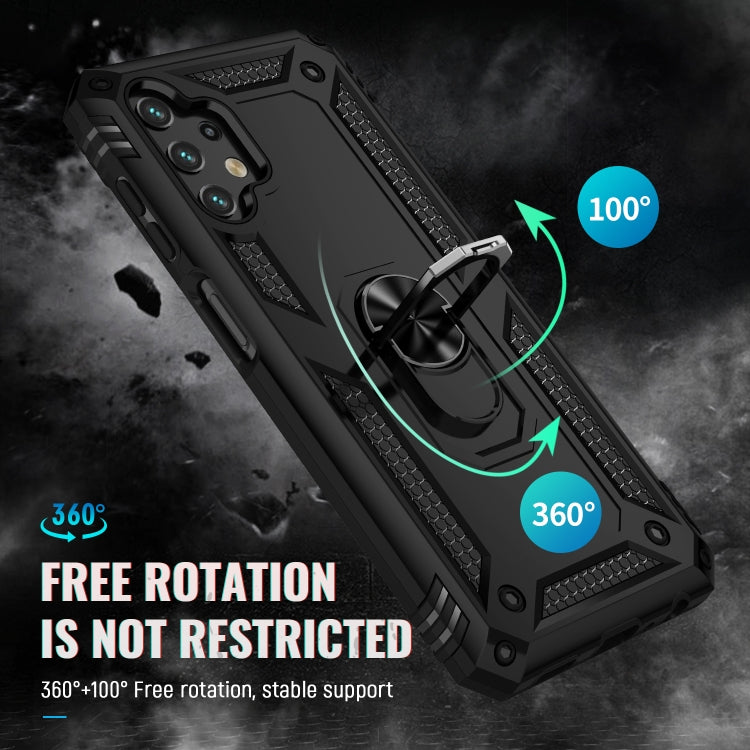 For Samsung Galaxy A13 4G Shockproof TPU + PC Phone Case with Holder(Black) - free shipping - PMC TechLife - Order now!