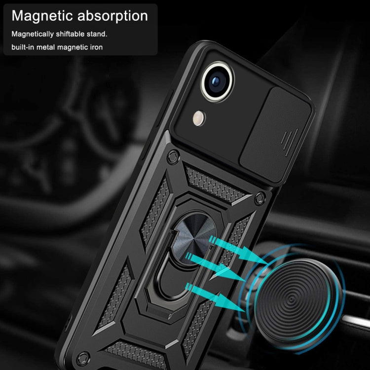 For Samsung Galaxy A03 Core Sliding Camera Cover Design TPU+PC Phone Case(Black) - Galaxy Phone Cases by PMC Jewellery | Online Shopping South Africa | PMC Jewellery