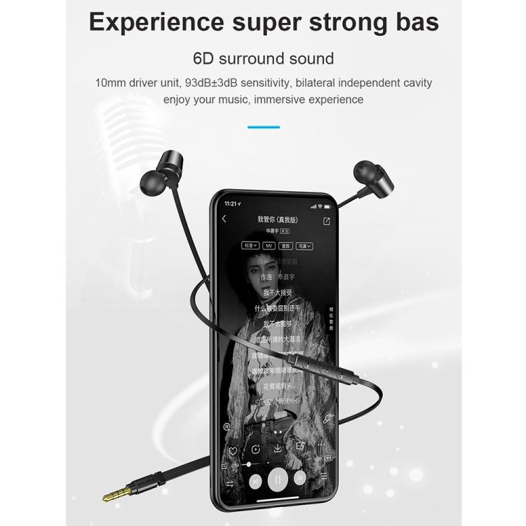 awei L1 Stereo Surround In-ear Wired Earphone(Black) - In Ear Wired Earphone by awei | Online Shopping South Africa | PMC Jewellery