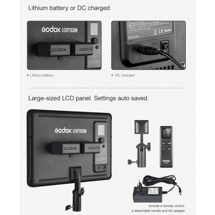 Godox LEDP260C LED Video Shoot Light - free shipping - PMC TechLife - Order now!