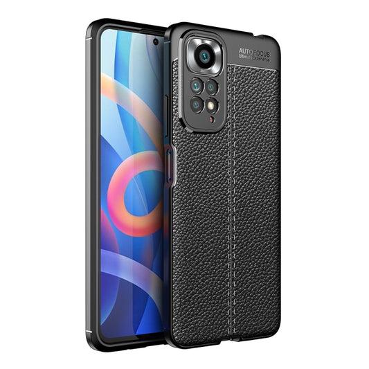 For Xiaomi Redmi Note 11 Global / Note 11S Litchi Texture Shockproof Phone TPU Case(Black) - Redmi Note 11 Case by PMC Jewellery | Online Shopping South Africa | PMC Jewellery