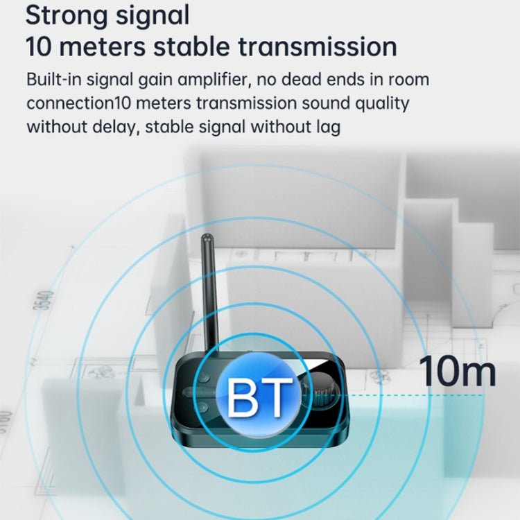 C41 3 in 1 Optical Fiber Bluetooth 5.0 Audio Adapter Receiver Transmitter with LCD Screen - Audio Receiver Transmitter by PMC TechLife | Online Shopping South Africa | PMC TechLife