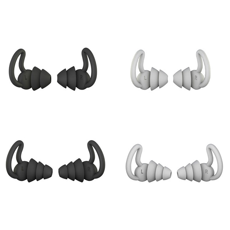 iMeBoBo A1 Shark Fin Version Nano Silicone Sleeping Noise Reduction Earplugs, Style:Two Layer(Black) - Anti-dust & Ear Caps by PMC TechLife | Online Shopping South Africa | PMC TechLife