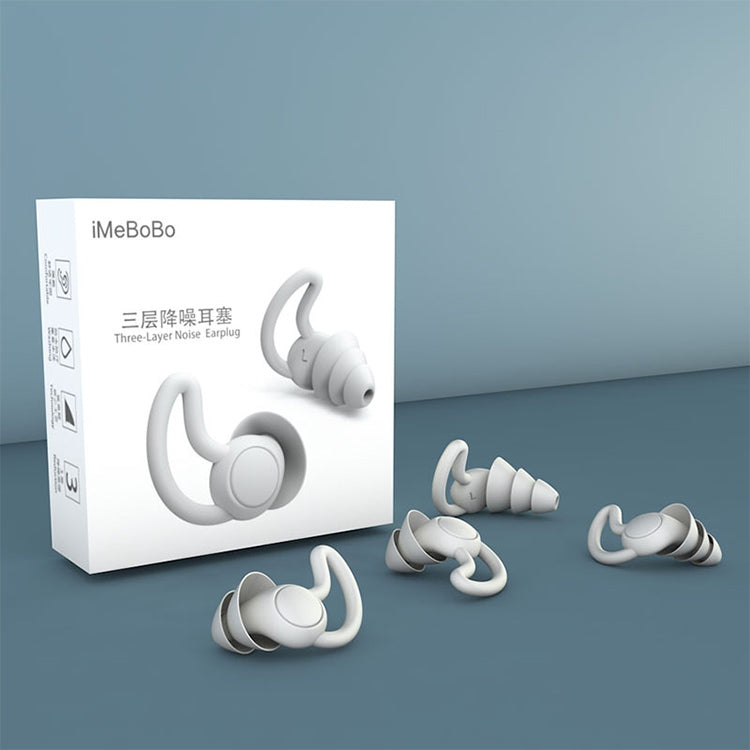 iMeBoBo A1 Shark Fin Version Nano Silicone Sleeping Noise Reduction Earplugs, Style:Two Layer(Black) - Anti-dust & Ear Caps by PMC TechLife | Online Shopping South Africa | PMC TechLife