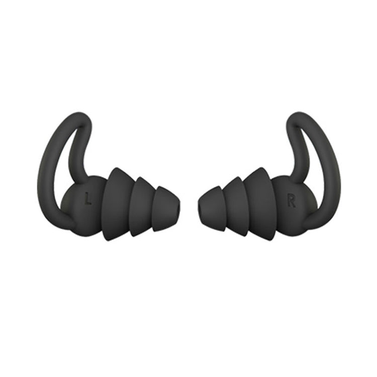 iMeBoBo A1 Shark Fin Version Nano Silicone Sleeping Noise Reduction Earplugs, Style:Three Layer(Black) - Anti-dust & Ear Caps by PMC TechLife | Online Shopping South Africa | PMC TechLife