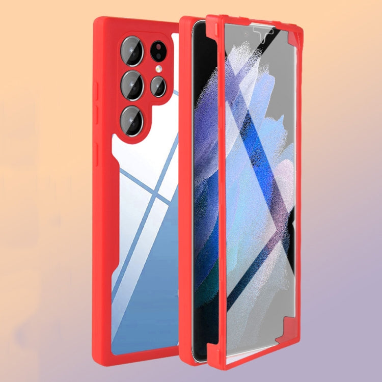 For Samsung Galaxy S22 Ultra 5G Acrylic + TPU 360 Degrees Full Coverage Shockproof Phone Case(Black) - free shipping - PMC TechLife - Order now!