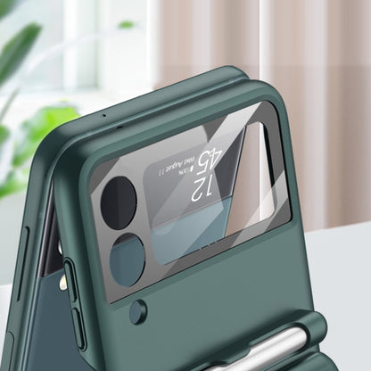 For Samsung Galaxy Z Flip3 5G GKK Magnetic Full Coverage Phone Flip Case with Pen(Forest Green) - Galaxy Phone Cases by GKK | Online Shopping South Africa | PMC Jewellery