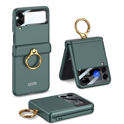 For Samsung Galaxy Z Flip3 5G GKK Magnetic Hinged Flip Case with Ring Holder(Forest Green) - Galaxy Phone Cases by GKK | Online Shopping South Africa | PMC Jewellery