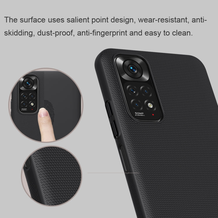 For Xiaomi Redmi Note 11 4G Global NILLKIN Frosted PC Phone Case(Black) - Xiaomi Cases by NILLKIN | Online Shopping South Africa | PMC Jewellery