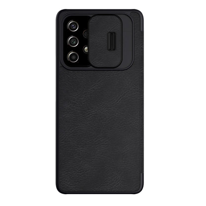 For Samsung Galaxy A53 5G NILLKIN QIN Series Pro Sliding Camera Cover Design Leather Phone Case(Black) - Galaxy Phone Cases by NILLKIN | Online Shopping South Africa | PMC Jewellery