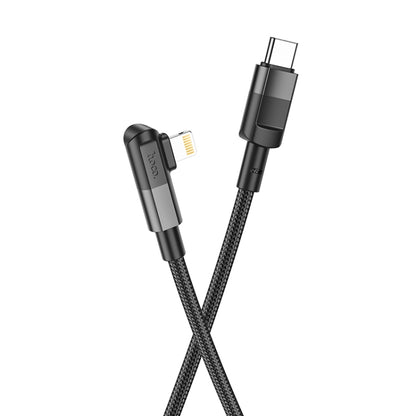 hoco U108 20W USB-C / Type-C to 8 Pin PD Charging Data Cable, Cable Length:2m(Black) - 2 in 1 Cable by hoco | Online Shopping South Africa | PMC Jewellery